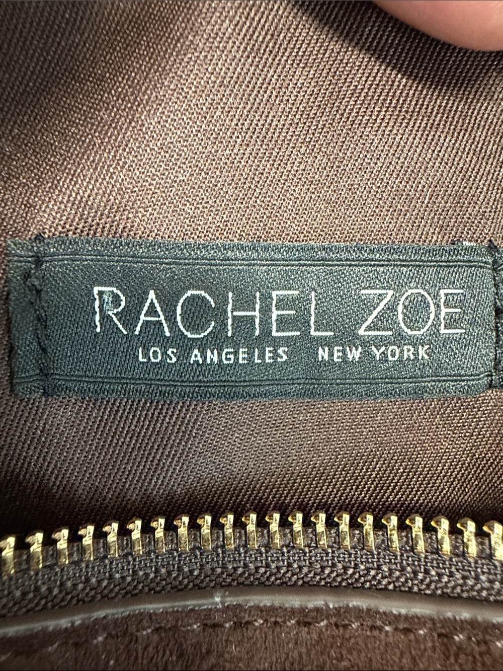Rachel Zoe | Chocolate Brown Faux Suede Eyelet Travel Cosmetic Bag 🤎 - Picture 7 of 9